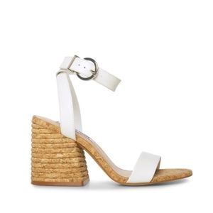 Steve Madden Merritt White Leather sandals